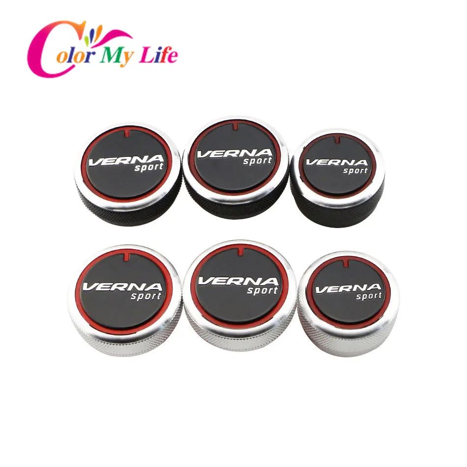 

Car AC Knob Switch Knob Aluminum Alloy Air Conditioning Heat Control Decoration Accessories,Suitable for Hyundai Verna