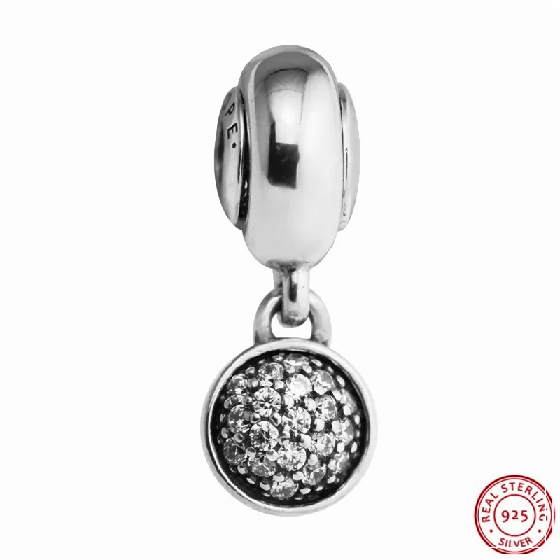 ESSENCE Pave-set прозрачный CZ Надежда Подвеска Шарм бусины для женщин ювелирных изделий DIY Fit PANDORA талисманы Серебро 925 FE065