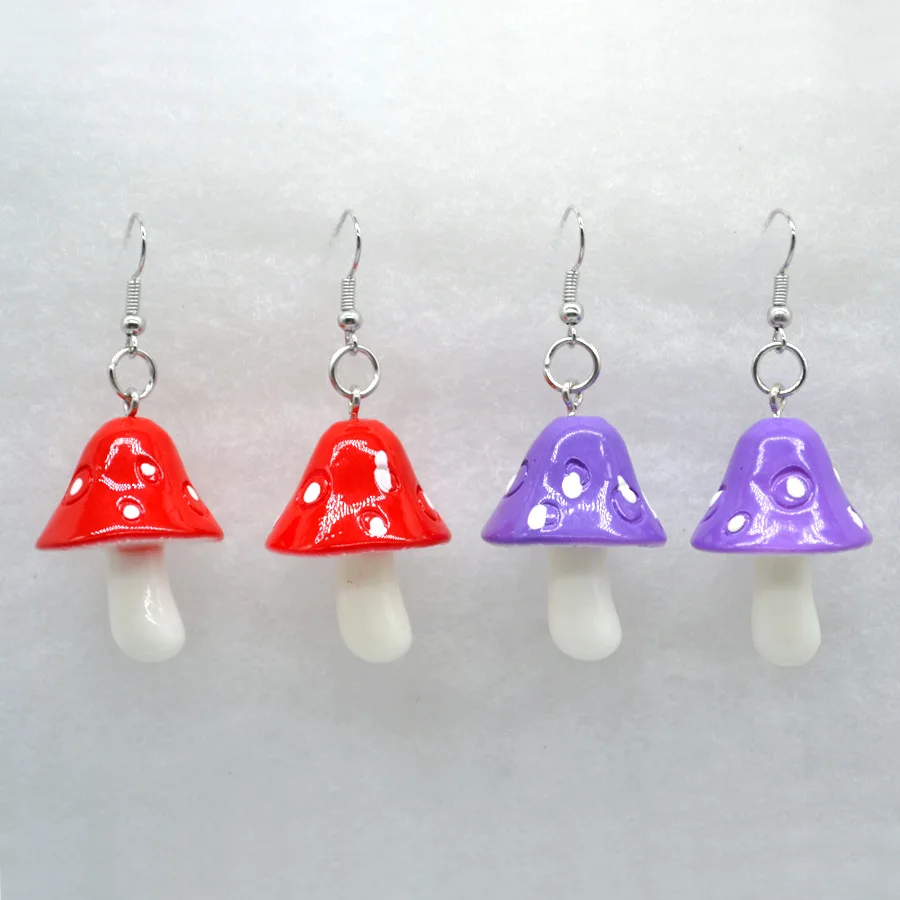 Детские серьги в виде грибов|christmas earrings|orecchini pendentipendenti orecchini |