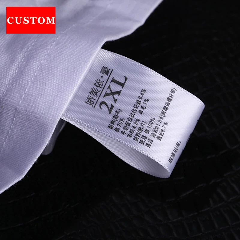 factory customized made garment washing label ribbon clothing printed private label branding custom clothing labels