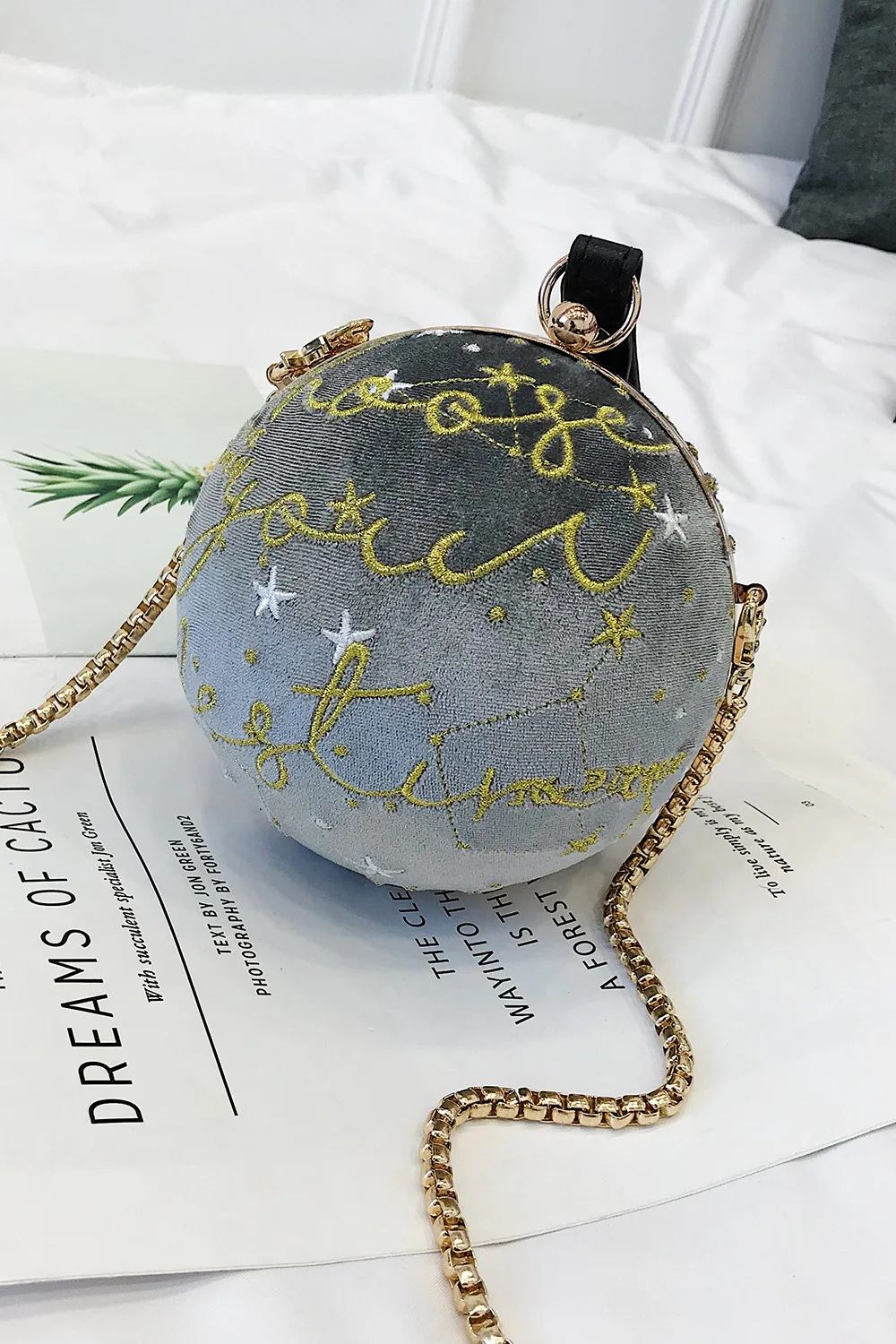 TekiEssica Ins популярная бархатная велюровая Женская сумочка с вышивкой Звездная