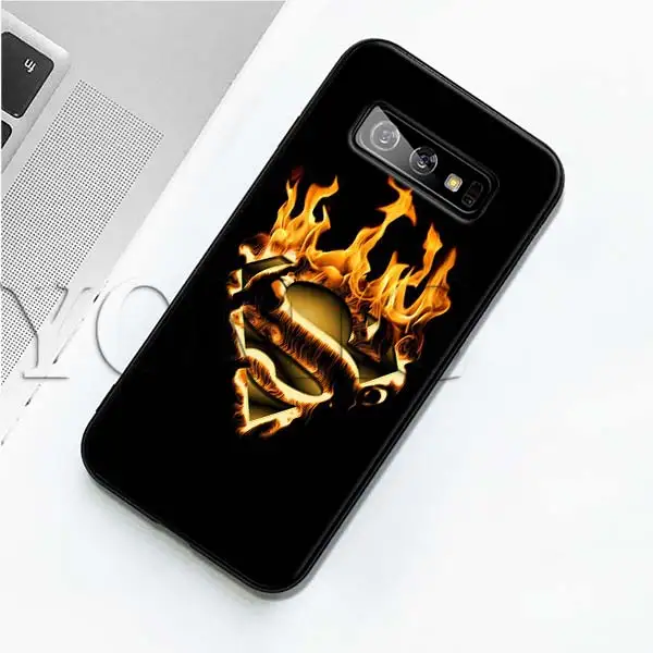005 Марвел Супермена Логотип Черный силиконовый чехол для samsung Galaxy S10 S10e S8 S9 плюс S7 A40 A50 A70 Note 8 9 Мягкий чехол Чехол - Цвет: 005