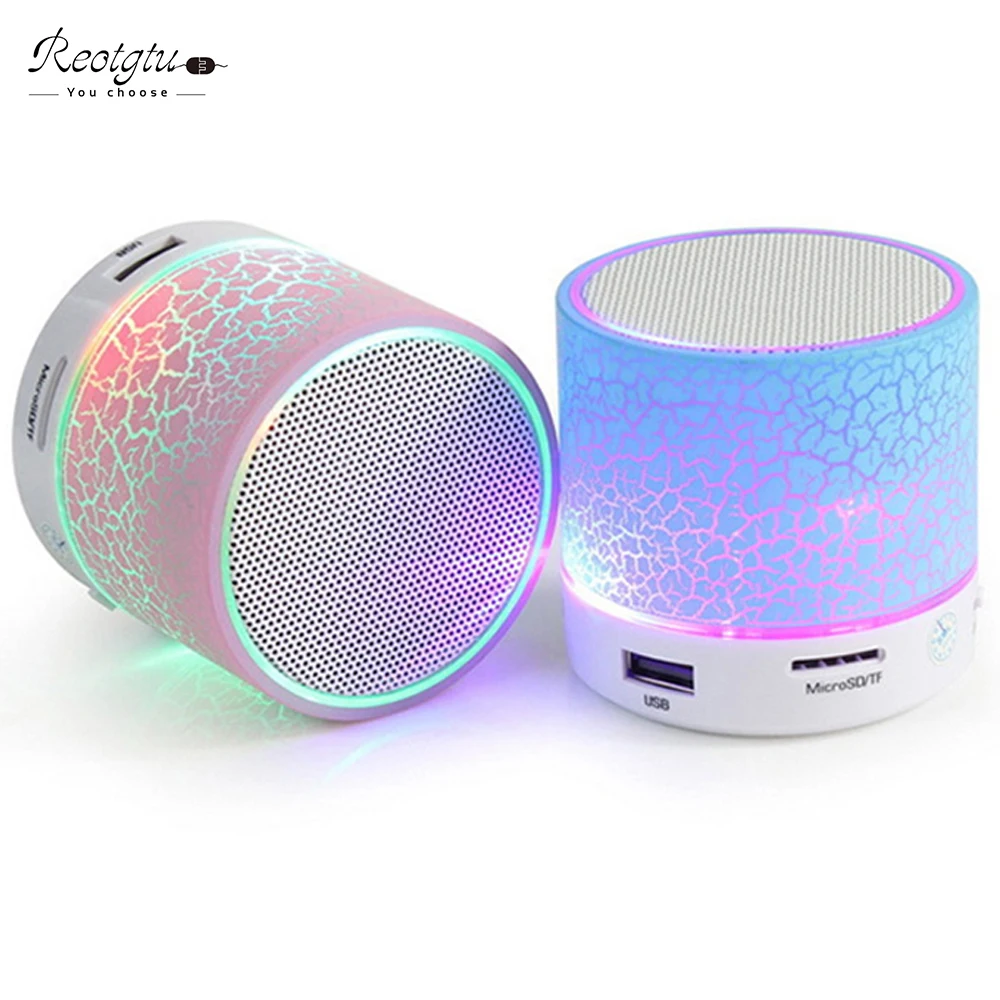 REOTGTU LED MINI Bluetooth Speaker A9 TF USB FM Wireless Portable Music Sound Box Subwoofer Loudspeakers For Phone PC with Mic |