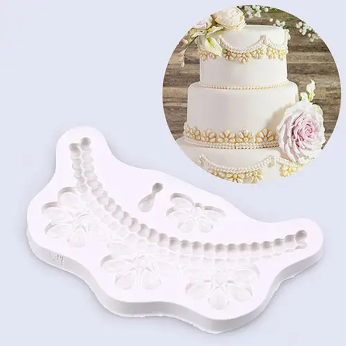 DIY Жемчужная Нить бусины силиконовая форма для сахарных изделий помадка