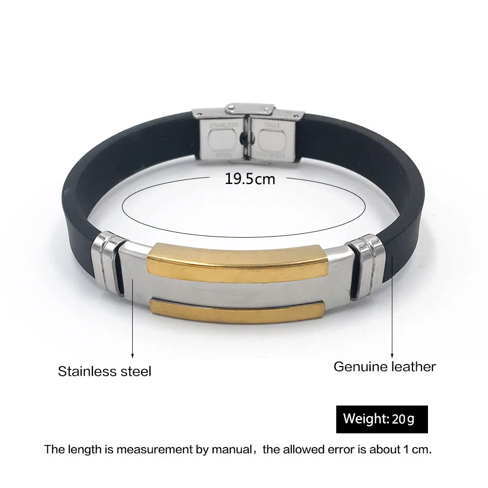Мужской браслет из натуральной кожи нержавеющей стали в стиле панк Подарок на