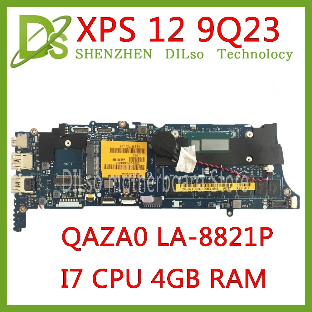 Günstig KEFU LA-8821P Motherboard Für DELL XPS 12 9Q23 Motherboard QAZA0 LA-8821P REV: 1,0 Motherboard I7-3537U/3517U 4GB RAM Test 100%