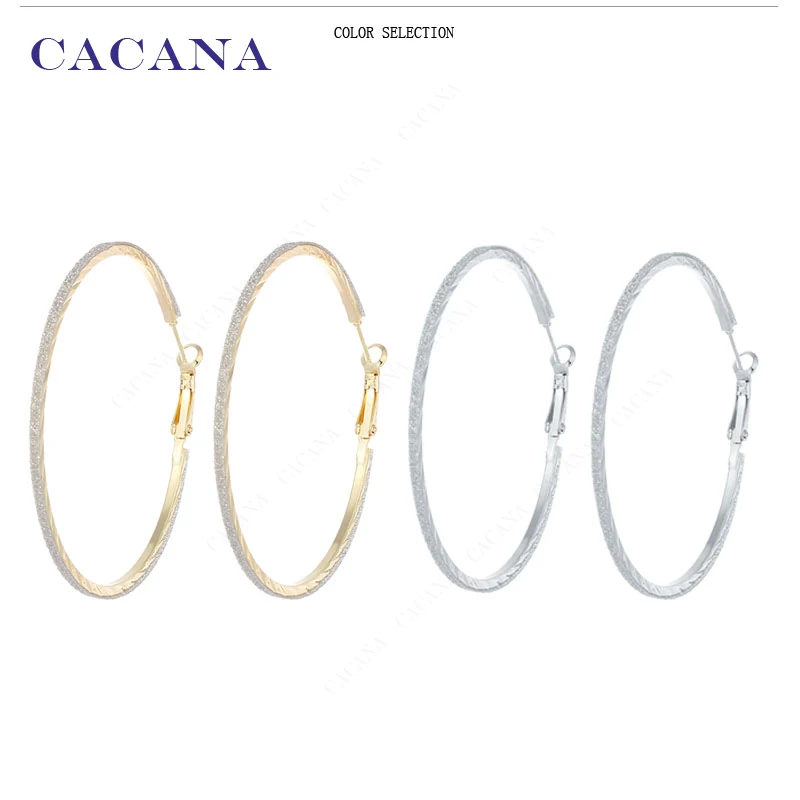 Длинные серьги кольца CACANA для женщин круглая бижутерия Лидер продаж No. A852 A853|earrings