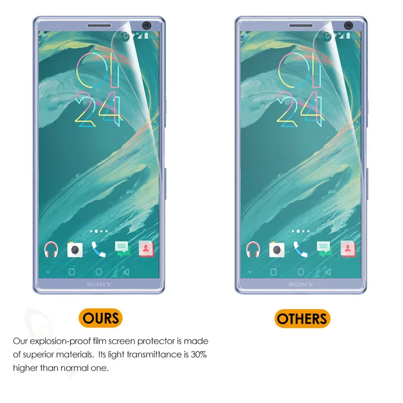 Qosea (3 упаковки) для sony Xperia XA3 Plus защита экрана ультратонкая Передняя пленка XZ4 Compact