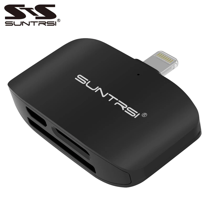 Suntrsi Lightning Micro TF кард-ридер 4 в 1 OTG флэш-карта памяти Micro SD кард-ридер зарядка SD кард-ридер для iphone