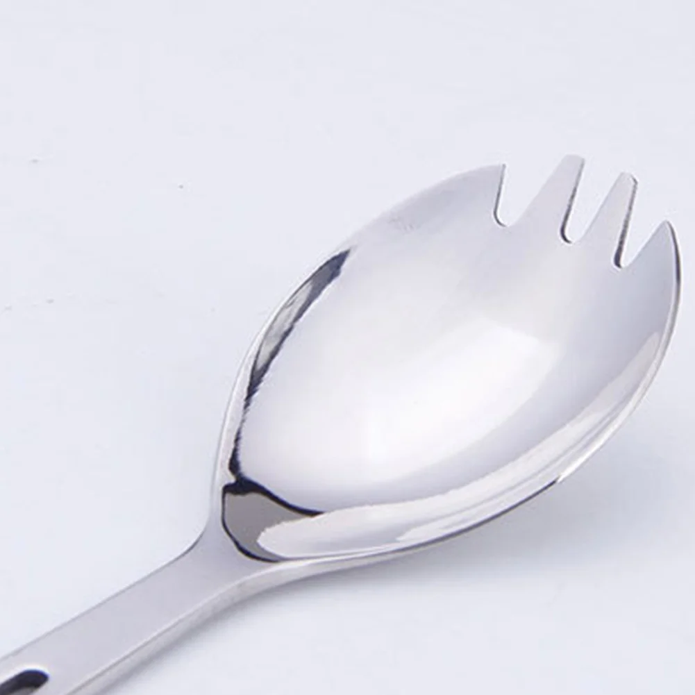 Eco-friendly With Bottle Opener Outdoor Kitchen Utensil Spork Camping Tableware Salad Multifunctional Spoon Stainless Steel |