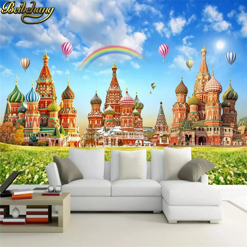 Фотообои beibehang на заказ с изображением сказочного замка настенные 3D обои роспись