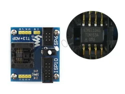 T13 + ADP # ATtiny13 ATtiny12 ATtiny15 ATtiny25 SOIC8 (150 mil) AVR программирующий адаптер тестовый разъем |