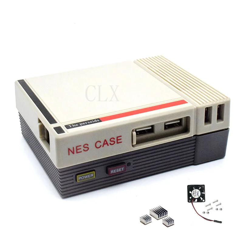 

Чехол для Raspberry pi NES NESPI, чехол с охлаждающим вентилятором и радиатором для Raspberry Pi 3 / 2 / B +