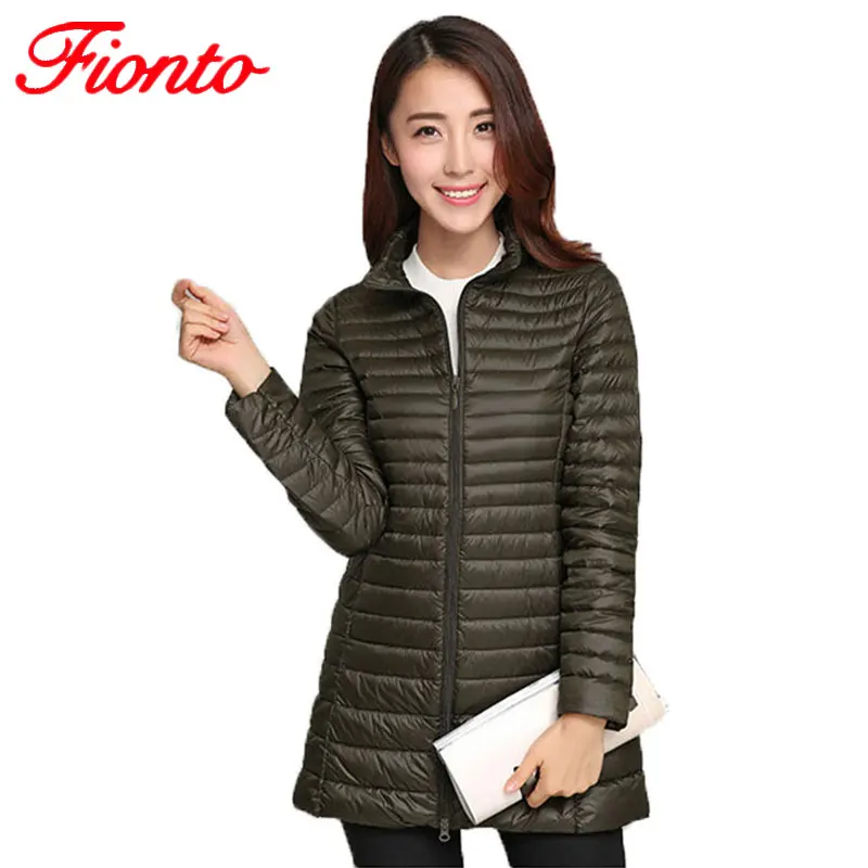 Сверхлегкий женский пуховик 1 шт. 2017 повседневное теплое хлопковое пальто