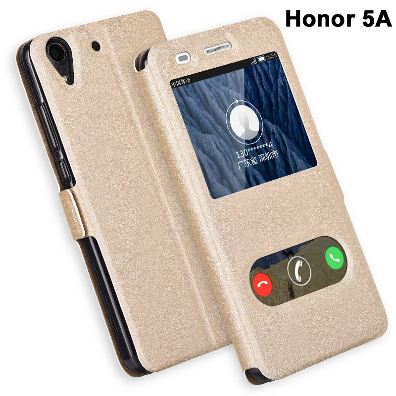 Huawei honor 4c Pro/Y6 Pro Чехол кожаный чехол с окошком для huawei honor 5A LYO-L21/5C/5X чехол 6 x huawei honor 7c/6x/6c чехол
