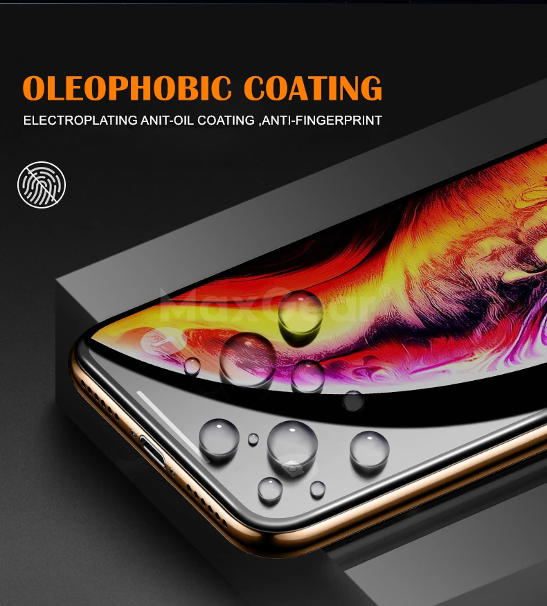 MaxGear закаленное стекло для iPhone XS полное покрытие защитное 9H Защита экрана Max XR X 6 7 8