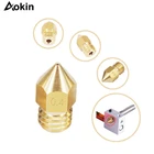 Латунное сопло V5 V6, 5 шт.лот, для 3D-принтера 0,20,30,40,50,60,81,0 мм, медный резьбовой экструдер, запчасти для 3D-принтера 1,75 мм, 3,0 мм