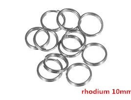 rhodium 10mm SAUVOO 200 шт. антикварных бронзовых морских звезд, серебряный, золотой, родиевый Цвет прыгать Разделение кольцо двойной петли Dia 4/6/8/10 мм для самостоятельного изготовления ювелирных украшений разъем - Цвет: rhodium 10mm