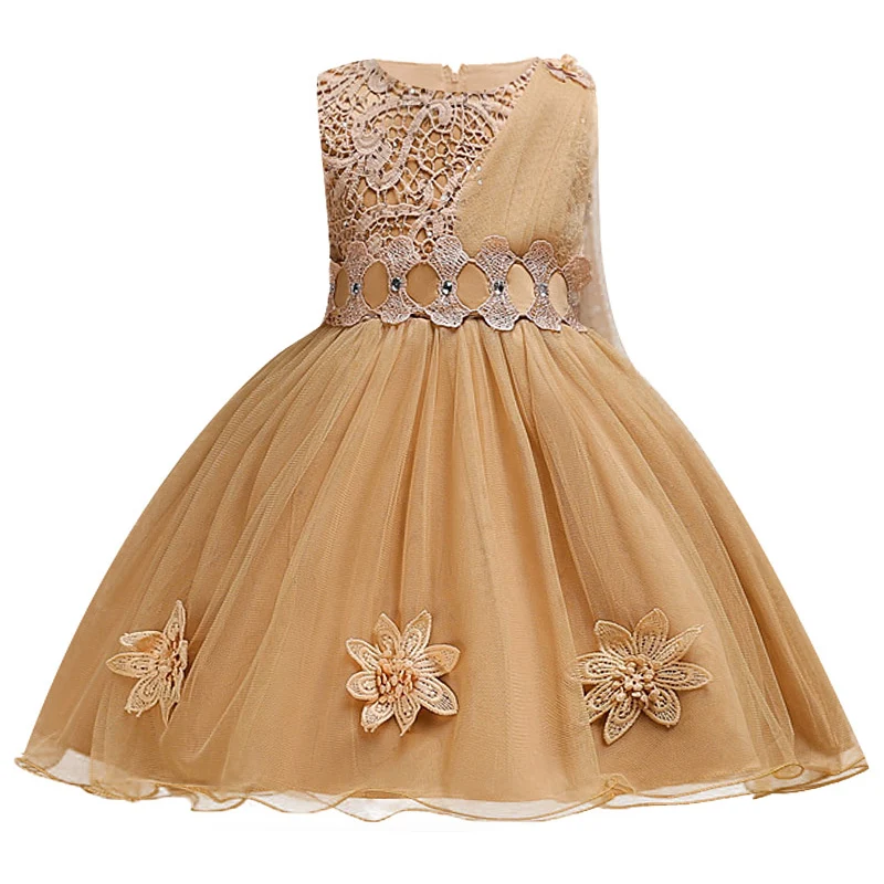 Новинка Платье с цветочным рисунком для маленьких девочек Детская одежда на