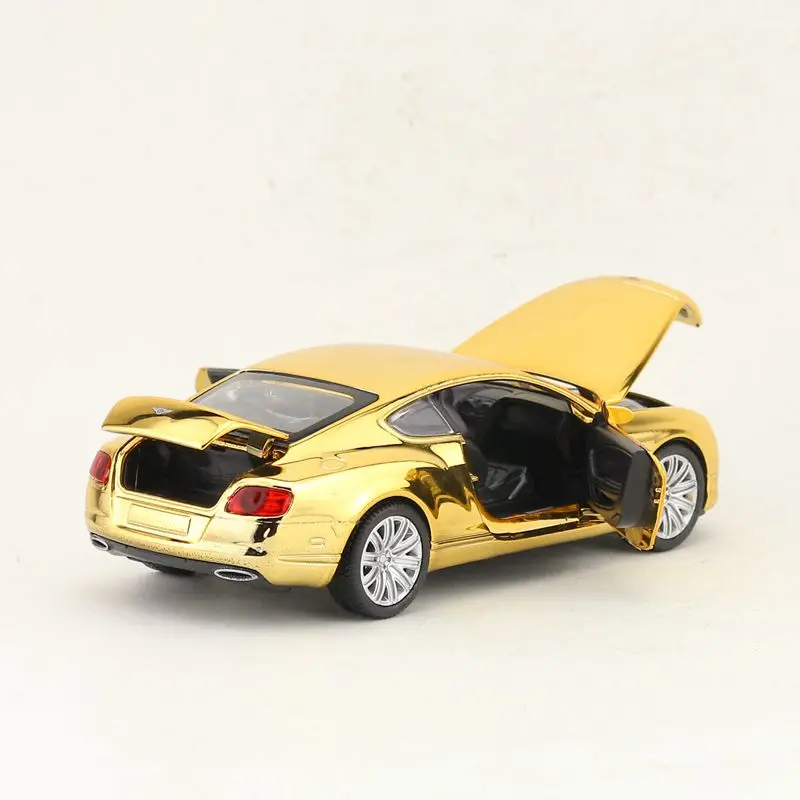 /литая под давлением игрушечная модель/1:32 Масштаб/Bentley Континентальный GT автомобиль/Вытяжка/звук и светильник/образовательная Коллекция/подарок