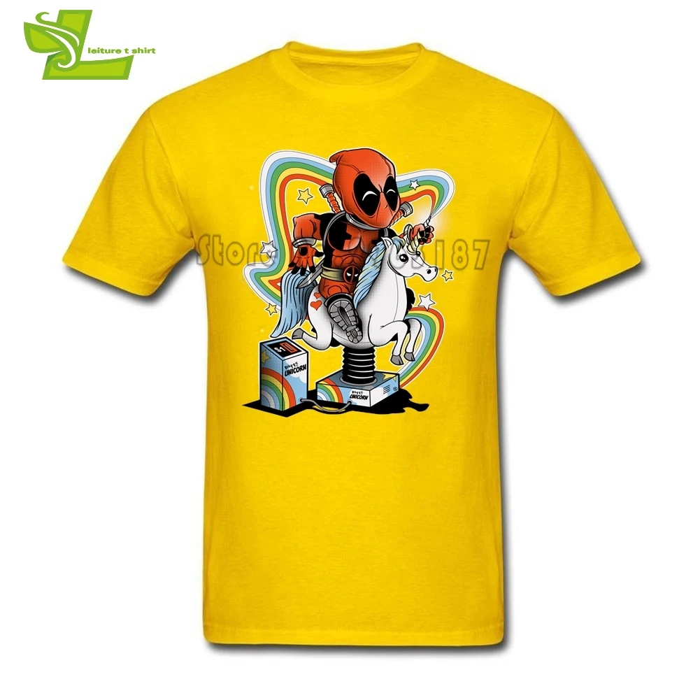 Футболка с дэдпулом и единорогом последняя простая футболка для взрослых модные