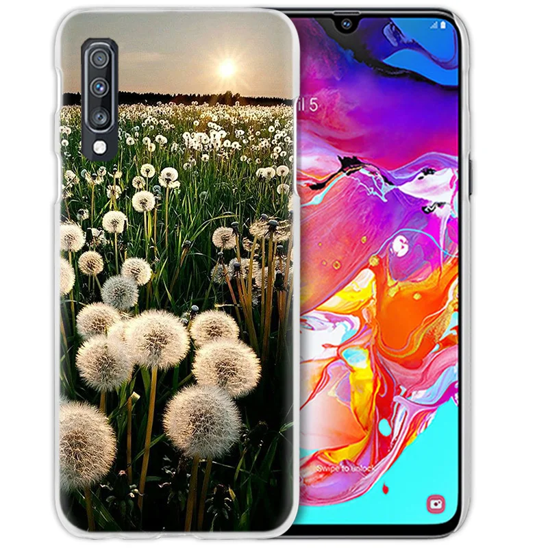 Чехол Sunflower Rose для Samsung Galaxy A50 A70 A20e A40 A30 A20 A10 A70s A50s A9 A7 2018 жесткий прозрачный чехол