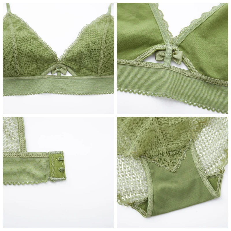 Сексуальный кружевной комплект с бюстгальтером без косточек женское нижнее