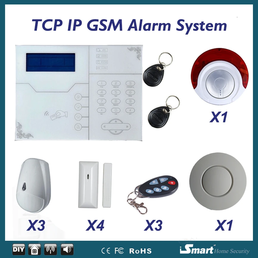 Eanmay домашняя охранная сигнализация ST VGT сеть GSM с Pet Иммунитет PIR датчик движения и