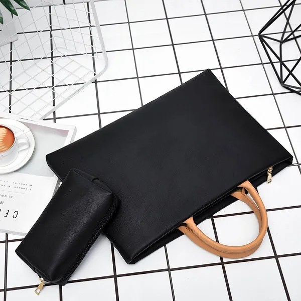 Black Чехол из ПУ кожи для Mac Book A1708 A1342 A1278 McBook 14 15 13,3 15,6 дюймов Сумка через плечо для Apple Macbook Pro Air 11 13 - Цвет: Black