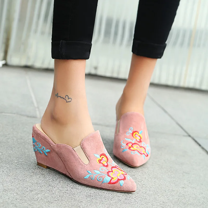 

ASUMER big size 34-43 fashion new shoes woman pointed toe shallow pumps women shoes wedges shoes women high heels shoes 2020