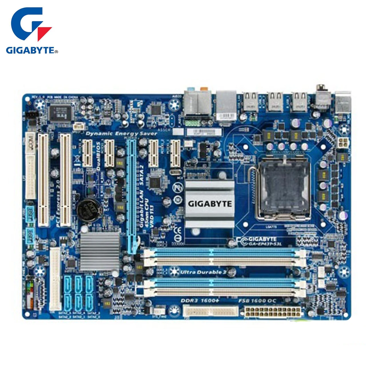 Gigabyte GA-EP43T-S3L Motherboard LGA 775 DDR3 USB2.0 16GB For Intel P43 EP43T-S3L Desktop Mainboard SATA II Systemboard Used