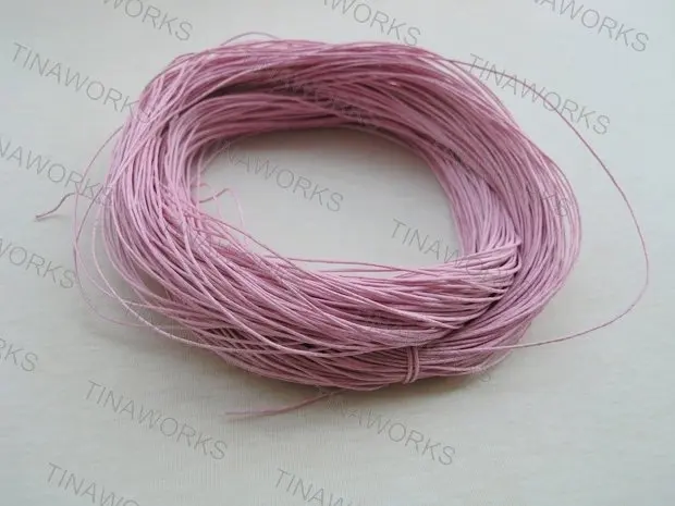 

FREE SHIPPING 90 meters Pink Waxed Cotton Beading Cord 1mm