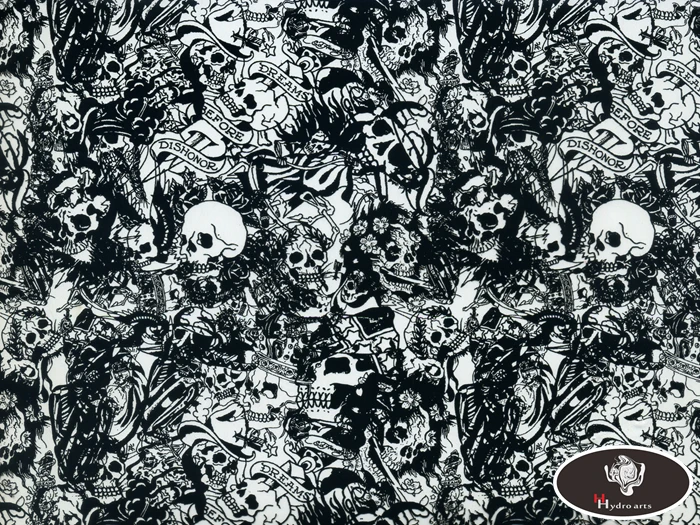HTMA23 1 SKULL гидрографическая пленка для переноса воды Гидрографическая печать м * 10