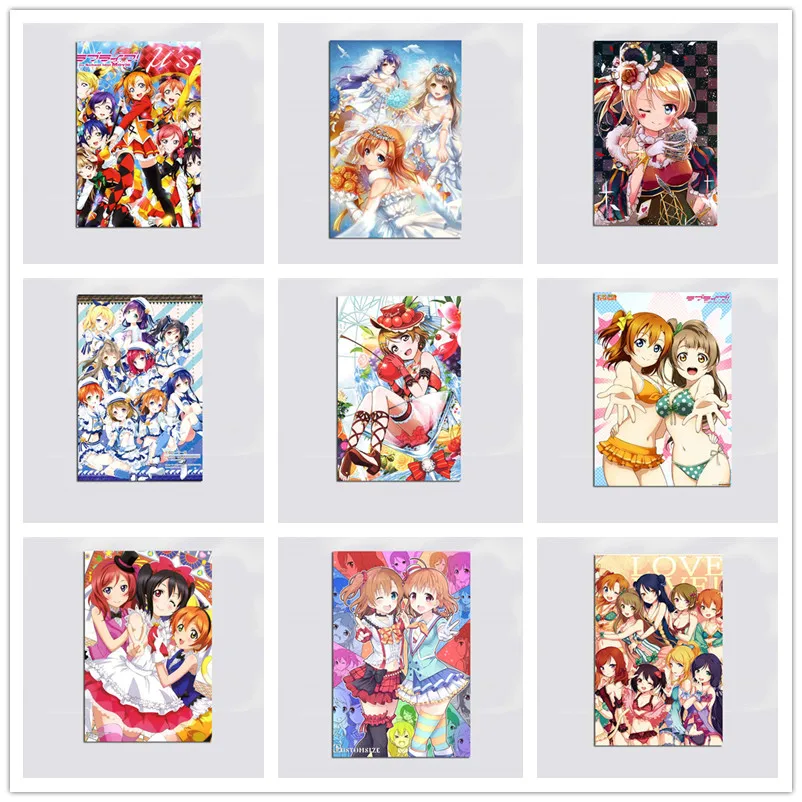 LOVE LIVE! Кумир школы проект плакат Настенные наклейки постеры дома украшения в