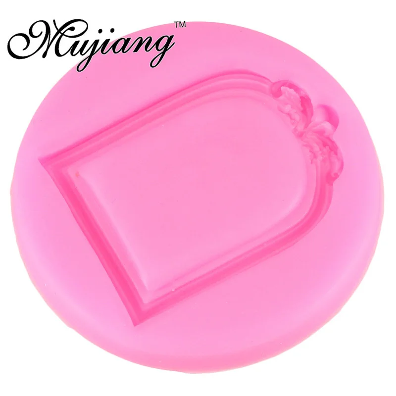 DIY Mirror Fondant Cake Decorating Tools Frame Cupcake Chocolate Wedding Cake Border Silicone Molds Kitchen Baking Moulds