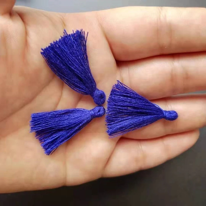 200 шт. 3 см мини хлопчатобумажная нить ткань кисточка DIY кулон ювелирные изделия браслет для изготовления ключей бахрома отделка Ремесло кисточки Швейные аксессуары