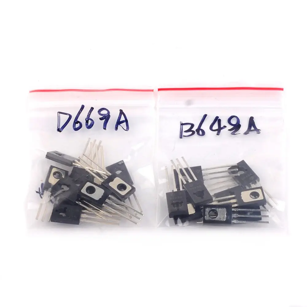 10 пар 2SB649AC 2SD669AC TO 126 2SB649 2SD669 (10 шт. B649 + D669 )PNP NPN Epitaxial Planar транзисторы|transistor npn|transistor