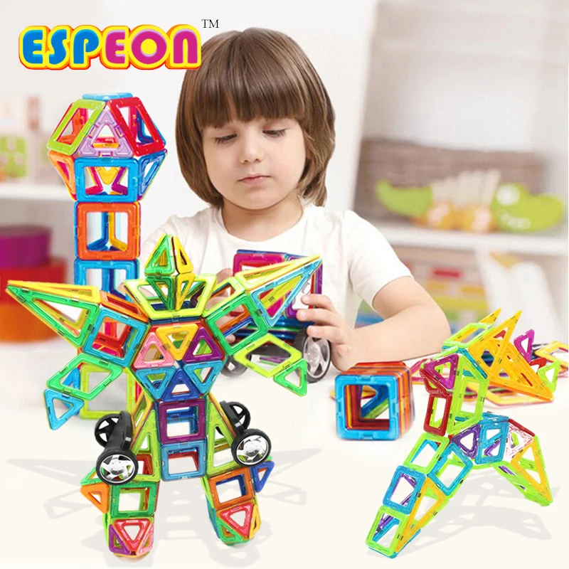 Магнитная игрушка 106 шт Детские игрушки пластиковые Развивающие самолет робот