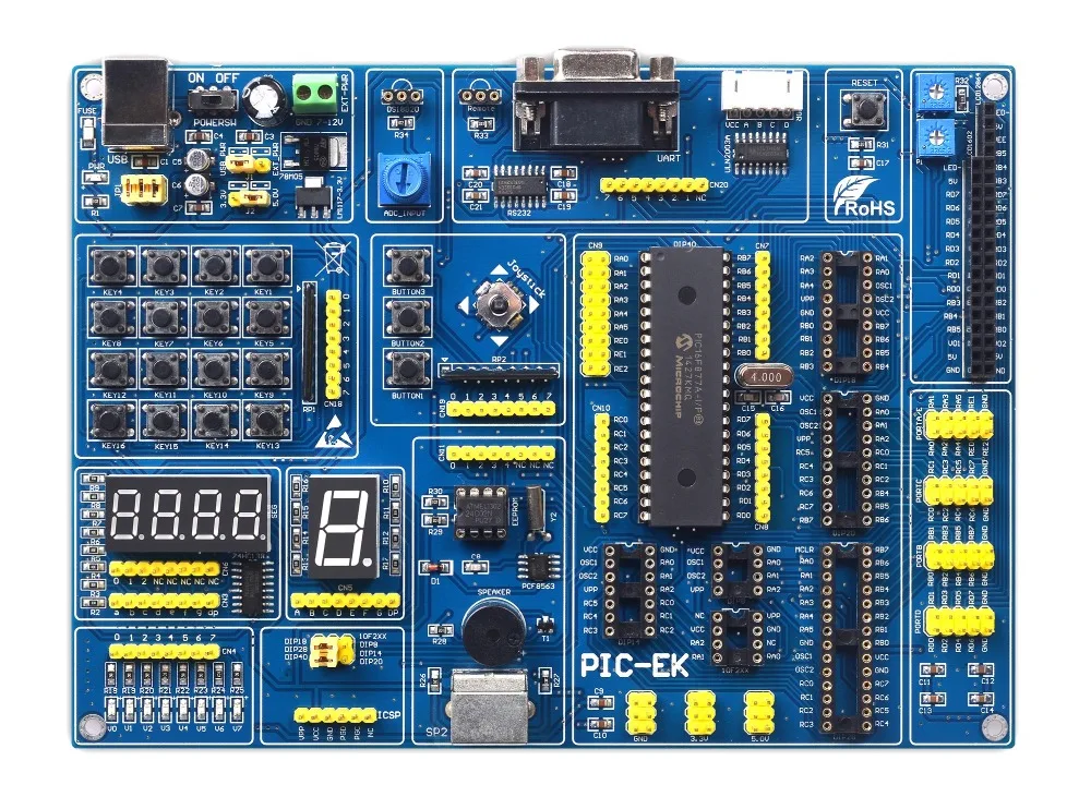 PIC MCU обучения развития доска PIC-EK с PIC18F452
