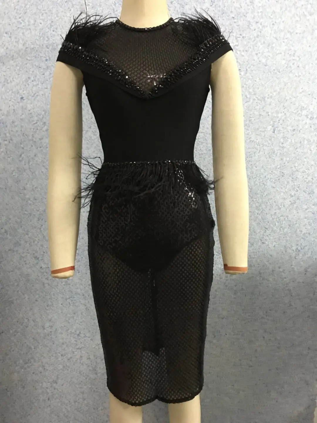 

high quality 2019 New Women black round neck sleeveless off shoulder Vestidos Celebrity evening party bodycon bandage dresses