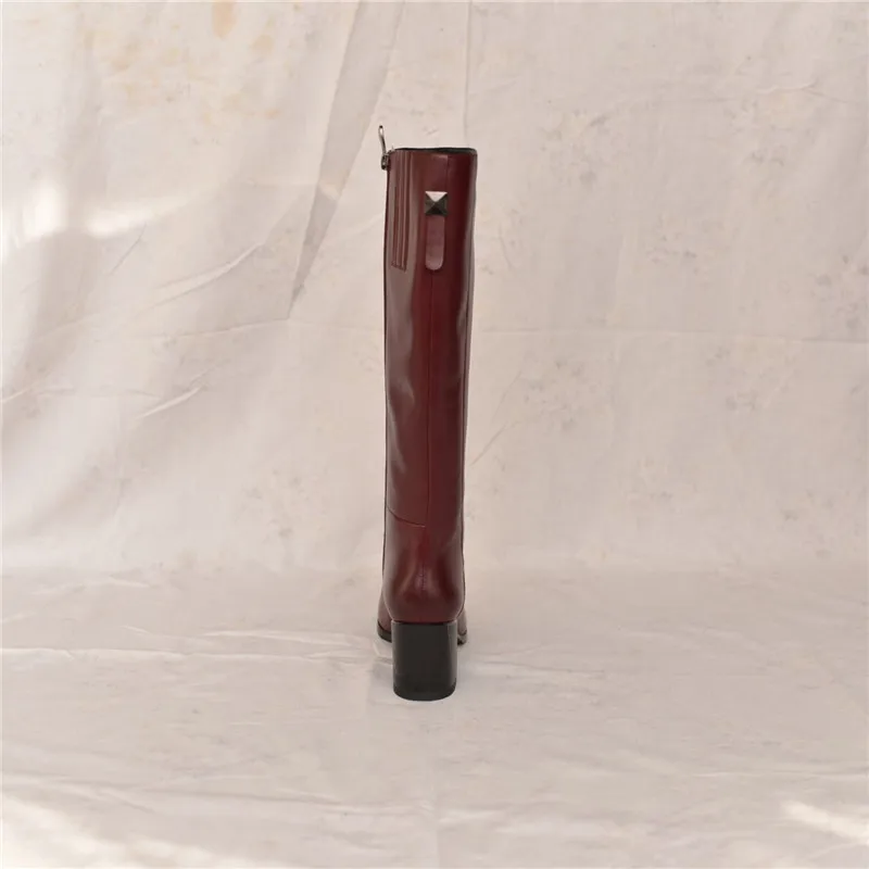 2018 модные зимние женские ботинки женская обувь из коровьей кожи длинные Ботинки