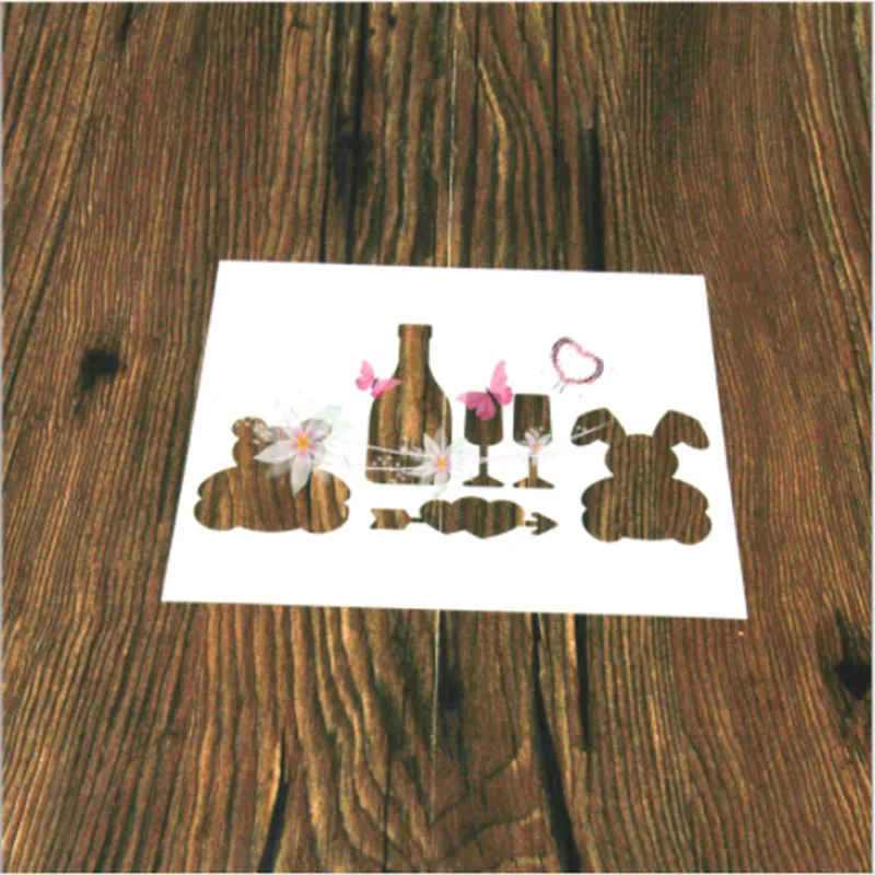 1 шт. мультфильм на День Святого Валентина в виде животных многоразовые трафареты