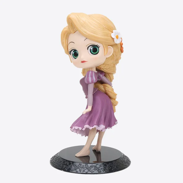 black base Tangled 3D акриловые счастливые топперы для торта на день рождения принцесса торт Топпер Белоснежка Русалка фигурка для детей подарок на день рождения - Цвет: black base Tangled