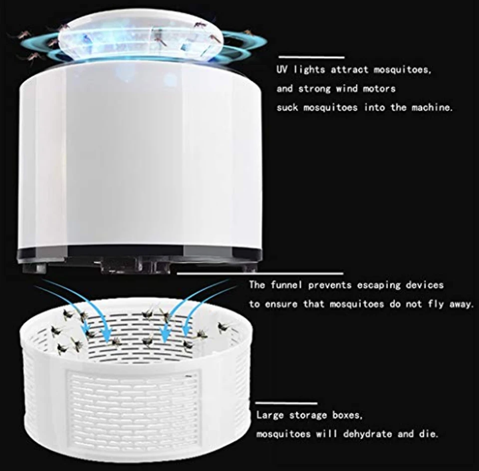 Электрическая USB лампа для уничтожения комаров насекомых ловушка от летающая