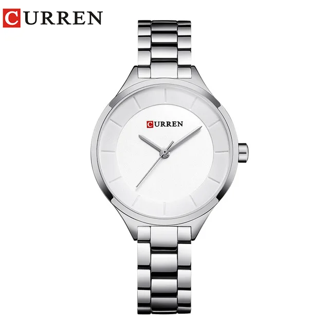 silver white CURREN, элегантные женские часы, Роскошные, синие, розовое золото, женские часы, лучший бренд, Роскошные, Bayan Kol, часы для женщин, модные часы - Цвет: silver white