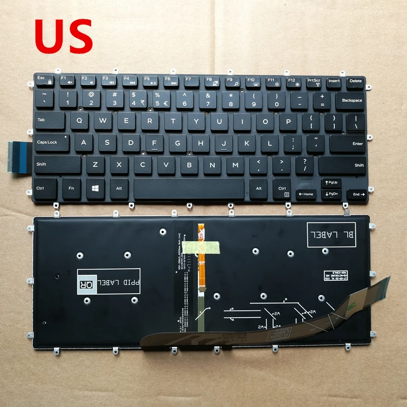 Новая клавиатура для ноутбука Dell Latitude 3379 Inspiron 15 7560 5578 5378 7579 английская Черная |