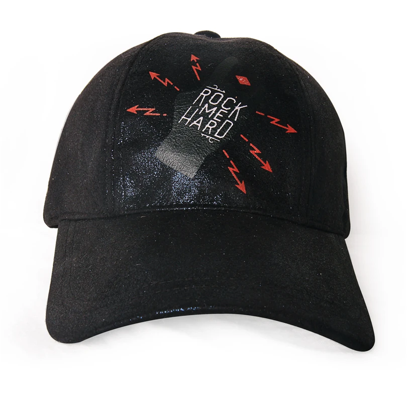 Черный Бейсбол Кепки шляпа Для женщин Лето 2017 г. письмо Rock Me жесткий модная
