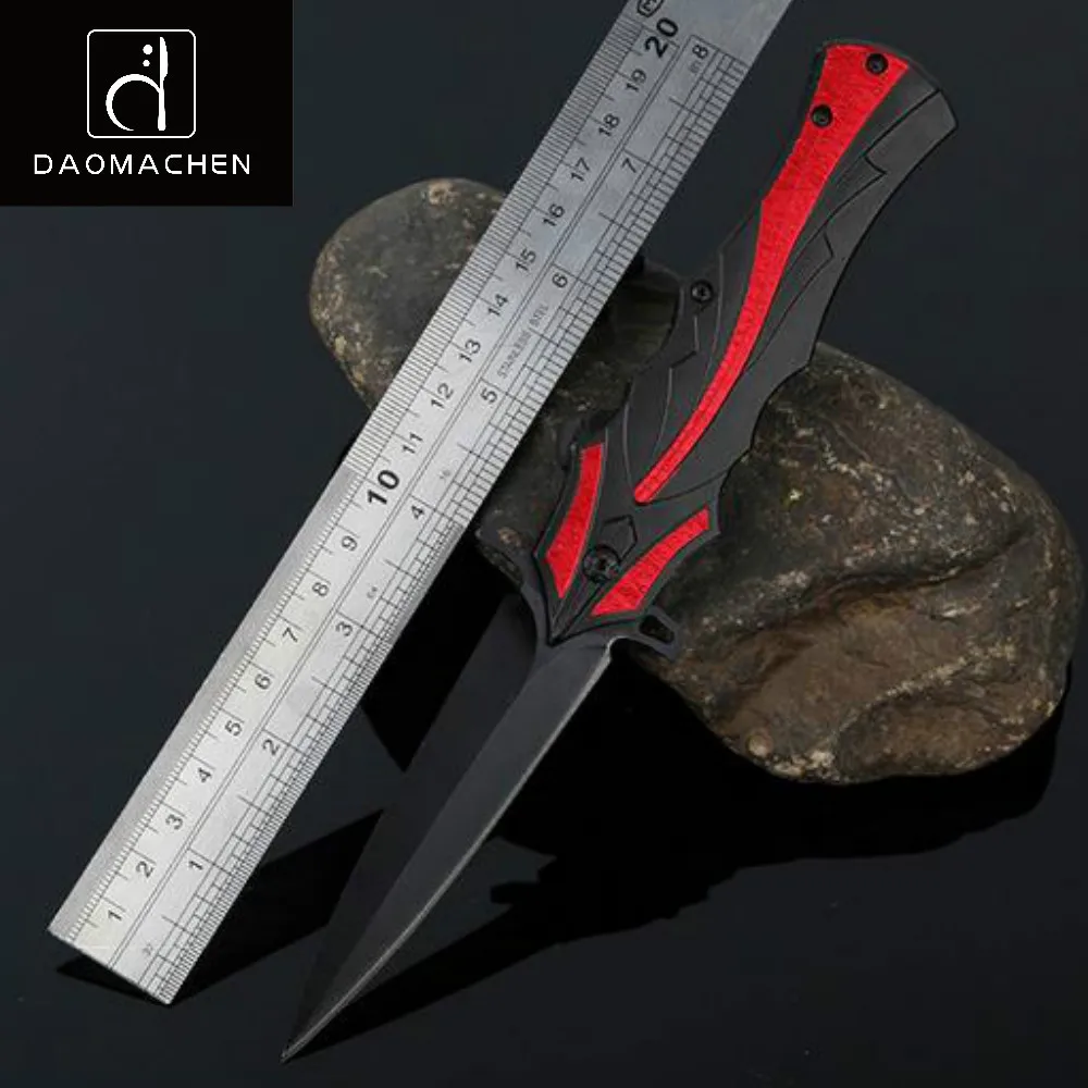 Тактические складные карманные ножи DAOMACHEN 3Cr13 с черным лезвием универсальный