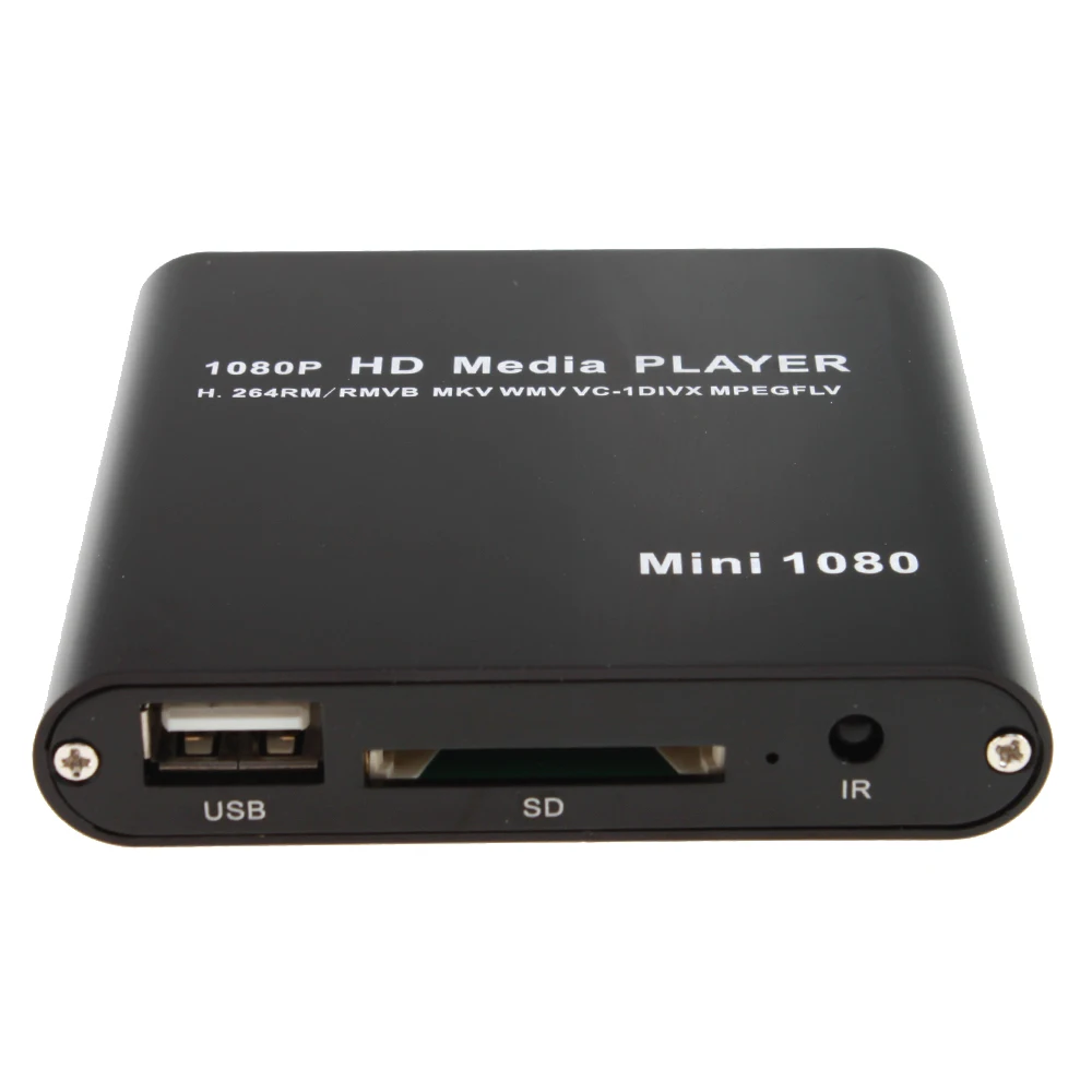 1080p Full HD ультра портативный цифровой медиаплеер для USB дисков SD/SDHC карты в
