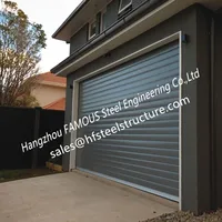 Full Height Commercial Motorized Rolling Shutter Garage Doors Rapid Speed Steel Lifting Doors For Private Parking